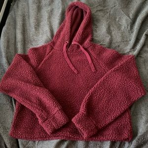 Maroon teddy sweatshirt